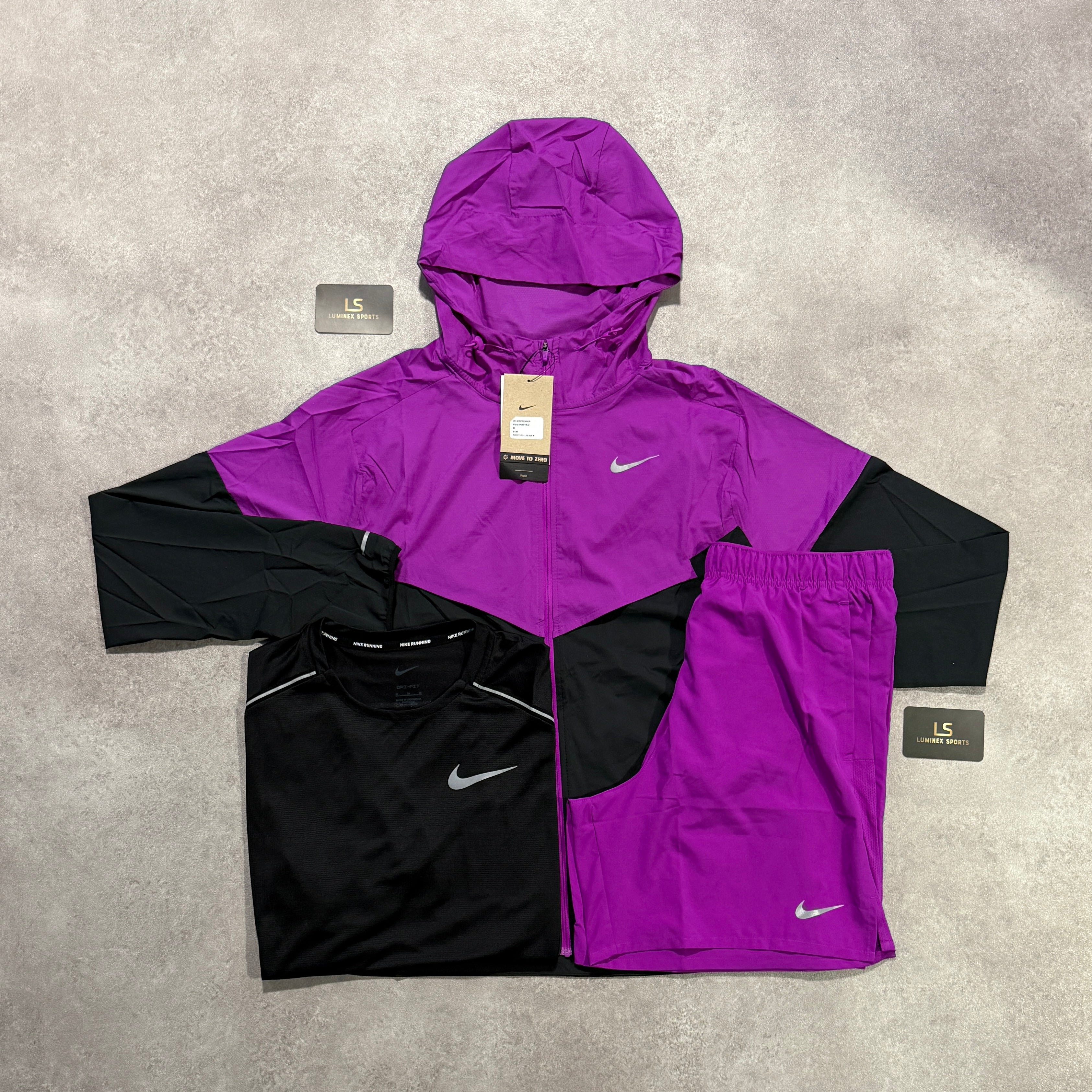 Nike UV Windrunner 3 Piece Set - Vivid Purple / Black
